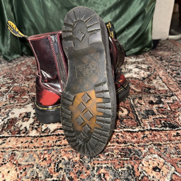 Dr. Martens Dark Red Leather Lace-Up Boots - Picture 10 of 10